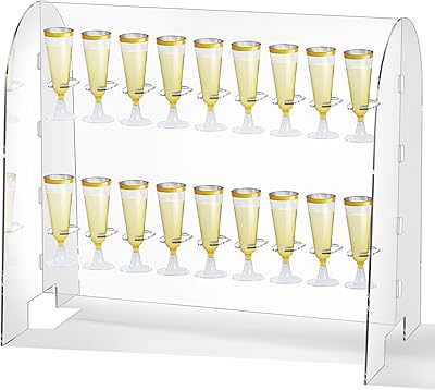 Tanlade Wall Support with Acrylic Champagne 2 levels for glasses.. Experience budget-friendly shopping at DIAYTAR NIGERIA, Nigeria's premier online marketplace with quick delivery.