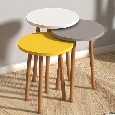 Home Canvas Rome - Setting of three -room single -piece low tables for living rooms.. Shop with confidence at DIAYTAR NIGERIA, Nigeria's premier affordable e-commerce platform.