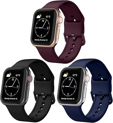 AGK SPECIAL SILICON SILICON SILICON BRACELET Compatible with Apple Watch 45 mm, 44 mm, 42 mm, 41 mm, 40 mm, 38 mm, for men and women, lot of 3.. DIAYTAR NIGERIA connects you with thousands of products at competitive prices, delivered within a week.