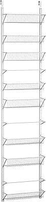 Door organizer - Suspended wall shelf for the organization and storage of cupboard, bathroom or kitchen - Complete metal storage supports for the house (white).. Shop from our extensive catalog at DIAYTAR NIGERIA and enjoy doorstep delivery in just 5-8 days.