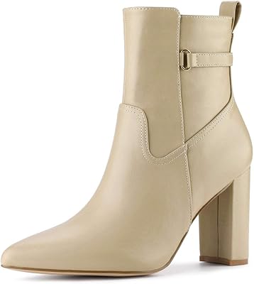 Thick heeled ankle boots and pointed toe Allegra K.. DIAYTAR NIGERIA combines extensive variety with budget-friendly prices and prompt nationwide delivery.