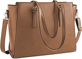 Laptop bag for women, size 15.6 inches, leather, suitable for work and office (brown color).. From fashion trends to home essentials — find it on DIAYTAR Nigeria.
