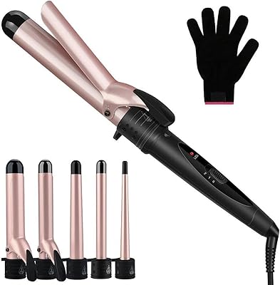 MEFGY 5 in 1 ceramic curling iron, fast heating baker in 30 seconds, 360 degree rotary curry iron, curling iron with LED light, hairdressing tools... DIAYTAR NIGERIA: Making online shopping accessible to all Nigerians with our affordable platform.