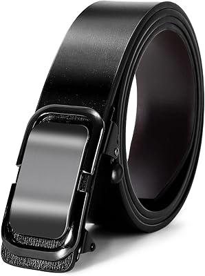 Timeling belt for men, relaxed belt in black leather, adjustable sliding loop to adapt, creator belts with gift box.. DIAYTAR NIGERIA: Your gateway to affordable shopping with thousands of products delivered nationwide.