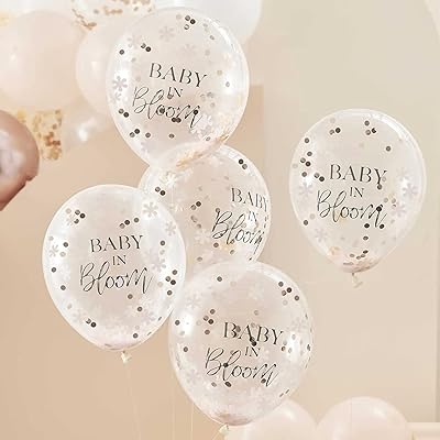 Transparent balloons for prenatal festival Ginger Raye with "baby baby" festive decoration balloons filled with pink gold, pack of 5.. DIAYTAR NIGERIA brings the nation's largest product catalog to your doorstep at prices you'll appreciate.