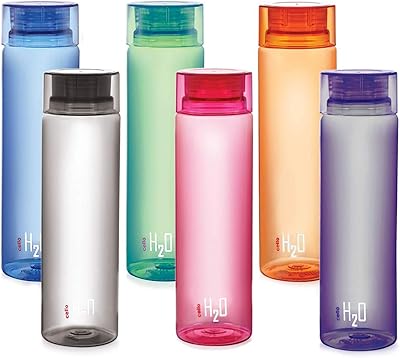 Unbreakable h2o bottle for cello, 1 liter, set of 6.. DIAYTAR NIGERIA redefines convenience with our vast product selection and swift nationwide delivery.