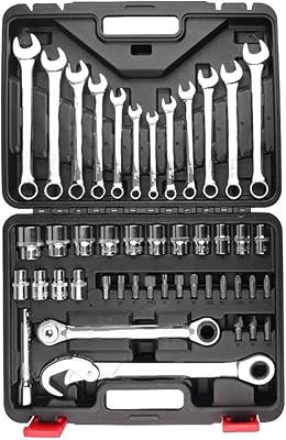 45 Parts Mechanical Mechanical Repairing Equipment Metric Automobile Insurance Repair Tools Tools with key sleeve with vehicle tools 6BS83.. Find quality and variety without breaking the bank — only on DIAYTAR Nigeria.