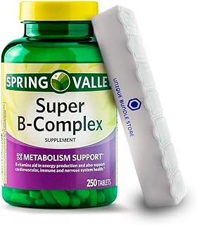 Spring Valley, dietary supplement in tablets of Super Vitamin B complex, complex B - 250 units + pillier 7 days included (package of 1).. Experience the future of online shopping with DIAYTAR NIGERIA's extensive product range and competitive pricing.