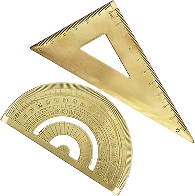 Stobock architects drawing rules in metal semicircles, set of golden stationery for mathematics and engineering offices, measurement supplies for students with a triangular design in retro brass.. Elevate your shopping experience with DIAYTAR NIGERIA's vast catalog and budget-friendly options.