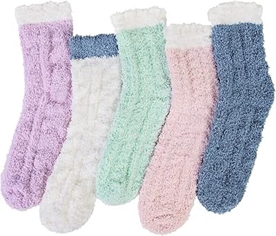 5 pairs of soft socks for women, socks hot and comfortable relaxed in microfiber, soft socks for Christmas gifts, home bed socks, 15 shorter.. DIAYTAR Nigeria offers great deals, a huge product variety, and delivery in under a week.