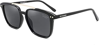 Square polarized sunglasses for men with single black glass.. DIAYTAR NIGERIA brings the marketplace to every Nigerian home with affordable prices and quick delivery.