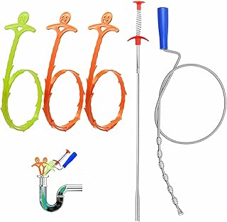 Alykdon sink cleaning tool 5 in 1 snake -shaped to pick up the hair and unclog the sink for kitchen sink, bathroom, toilets, blocked pipes and drain pipes.. Shop with purpose at DIAYTAR NIGERIA and receive products at unbeatable prices within the week.