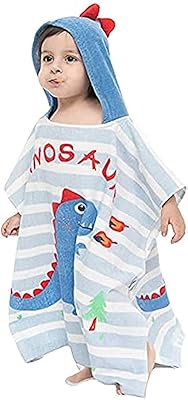 Castowave children's hooded cotton towel for Bath/Pool/Beach, cotton cotton pattern with cartoon animals for babies and children (dinosaur).. Experience the convenience of online shopping with DIAYTAR NIGERIA's reliable 5-8 day delivery service.