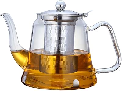 1000 ml glass teapot with removable infuser, a tea kettle without danger for the cook, set of bloom and loose teapot.. Shop with confidence at DIAYTAR NIGERIA, enjoying competitive prices and delivery within 8 days.