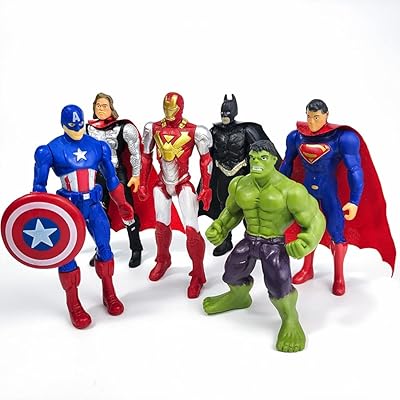 Viliv Ultimate Superhero Toys Set of 6 PSC - Action figurines of the best heroes - Batman, Superman, Hulk Thor, Ironman, Captain America, Collecting Models - Toys and Superhero Game - 4 Inch Cake Decoration.. Your everyday shopping companion, DIAYTAR NIGERIA offers unbeatable value with nationwide delivery.