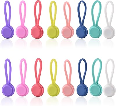 16 magnetic cable clamps, silicone magnetic clips, wire organizer to collect and organize cables, suspend and maintain objects, magnetic cable clips (8 colors).. No hassle, just shopping — DIAYTAR Nigeria delivers in under 8 days.