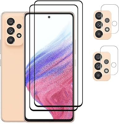 Compatible with the Samsung Galaxy A53 5G screen protector. [2+2] Camera lens protector and glass screen protector.. Your shopping aspirations fulfilled at DIAYTAR NIGERIA with competitive prices and reliable delivery.