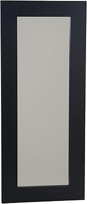Rectangular wall mirror Household Essentials 8111-1 | 29.5 "x 12.6" x 0.75 ", black wood grain.. Need something fast? Order it now from DIAYTAR Nigeria.