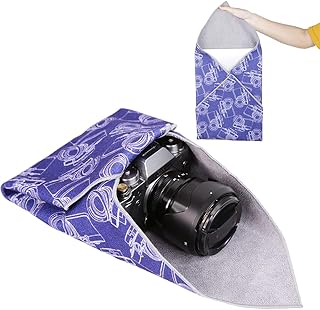 Photo & Tech Magic flexible fabric cover, anti-scratch protection case for camera lens, compatible with digital reflex camera lenses, laptops, smartphones, tablets and game consoles, navy blue camouflage, travel compatible.. Shop with ease at DIAYTAR NIGERIA and enjoy our extensive product range delivered at affordable rates.