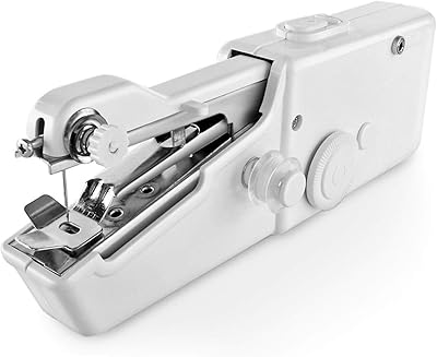 Portable sewing machine for the rapid repair of domestic tissues and small electric sewing work (white, power interface).. DIAYTAR NIGERIA connects you with thousands of products at competitive prices, delivered within a week.
