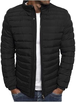Solid jacket coat for men, long -sleeved zipper for men, light, hot, outdoor clothes, durable for winter... DIAYTAR NIGERIA: Where every purchase is affordable and delivery is always within a week.