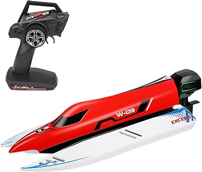 Boat without brooms Wolrc Wltoys WL915-A, 2.4 GHz remote-controlled boat, high-speed racing boat 45 km/h for children and adults (red).. Need something fast? Order it now from DIAYTAR Nigeria.