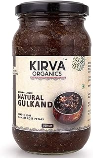 Kirva Organics Natural Gulkand | Pétales de Rose de Damas et Sucre Candi - Kesar Elaichi - 500 g (500 g x 1).. DIAYTAR NIGERIA delivers value, variety, and convenience with our nationwide 5-8 day shipping.