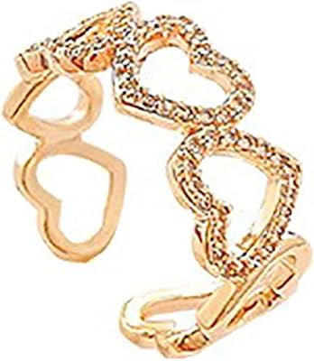 Zazuzu silver rings for women, romantic love rings in hollow gold -shaped gold for women, new fashionable jewelry, luxury ring for wedding festival.. Discover why millions choose DIAYTAR for affordable online shopping with delivery in just 5-8 days.