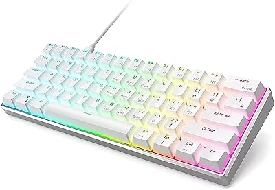Wireless Mechanical Key RK Royal College RK61, Bluetooth integrated for games, hot exchangeable and brown switch to play games (white).. Enjoy the simplicity of shopping with DIAYTAR NIGERIA, offering vast choices delivered in just 5-8 days.