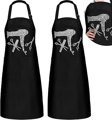 2 coaler apron of hairdresser apron of hair salon with tools in rhinestones waterproof barber at 3 pockets.. DIAYTAR NIGERIA: Bringing affordable shopping solutions with a diverse product catalog delivered nationwide.