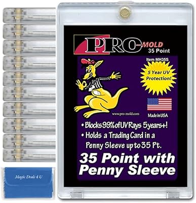 10 PARTS PRO-MOLD 35PT. Sleeve for one Touch MH35S magnetic card holder with superior quality cleaning cloth.. DIAYTAR NIGERIA: Bridging the gap between consumers and quality products with affordable nationwide shipping.