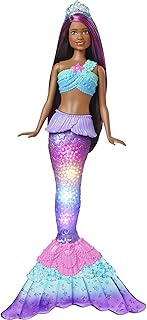 Barbie siren doll with bright tail powered by water, barbie dreamtopia siren toys, purple hair - HDJ37.. DIAYTAR NIGERIA: Connecting Nigerians with affordable products delivered promptly nationwide.