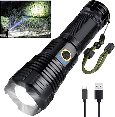 Rechargeable LED pocket lamps, 90,000 lumens pocket lamp high, XHP70 tactical pocket lamp with zoom, 5 modes, super -bright military quality waterproof pocket lamps for emergencies, campsite, hiking.. DIAYTAR NIGERIA connects Nigerians with quality products at affordable prices, delivered in 5-8 days nationwide.