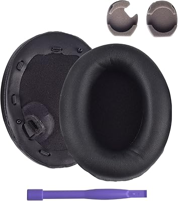 WHE-1000XM4 STAR Insulation replacement earpieces compatible with SONY noise-free supra-ear-to-ear heads-Additional thickness and plastic stick (black).. Shop with purpose at DIAYTAR NIGERIA and discover a world of products at budget-friendly prices.