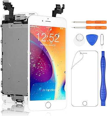 Yodoit for iPhone 6 Plus touch replacement LCD Verriser Verriser Complete Assembly Camera Home button Proximity Sensor earpiece + 5.5 -inch (white) tool kit (white).. Nigeria's most diverse e-commerce platform delivers quality and affordability to your doorstep in 5-8 days.