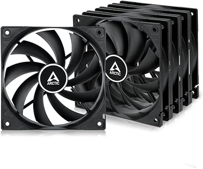 Arctic F12 (pack of 5) - Standard 120 mm standard housing fan, low noise, silent engine, computer, fan speed: 1350 rpm - black.. DIAYTAR NIGERIA transforms online shopping with competitive prices and dependable nationwide delivery.