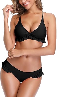 Two -room ruffle bikini swimsuit for beige women.. DIAYTAR NIGERIA: Where every Nigerian finds affordable products delivered within the week.