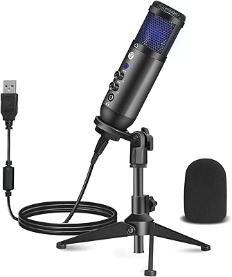 Vantek Levosa RGB USB USB Game microphone in capacitor, racing microphone for PC, PS4, PS5 and Mac, cardio, tripod, anti-pop filter, silent/gain/echo control, ultrasound, snorkel, youtube, pieces.. Affordable online shopping is just a click away with DIAYTAR Nigeria.