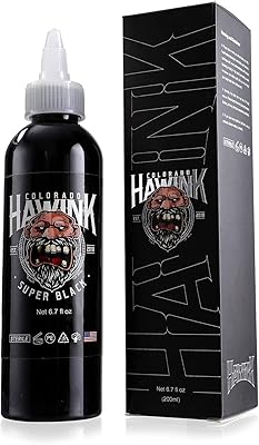Hawkink tattoo ink 200 ml (200 ml) Ultra black vegan ti963-200 ml.. Shop smart with DIAYTAR NIGERIA, offering a vast product range delivered to your doorstep within a week.