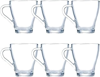 MAHAK luminarc tempered glass cups, 6 pieces, capacity 280 ml, transparent, e7044, mahak cups.. Click, pay, receive — DIAYTAR Nigeria makes online shopping seamless.