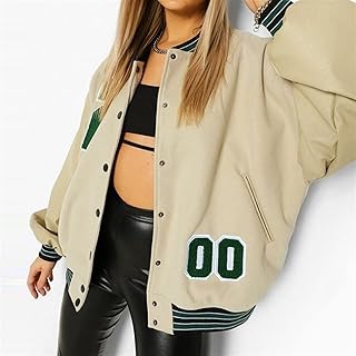Lardid woman aviator jacket printed patchwork vintage racing jacket from the 90s Baseball jacket Baseball Coat.. DIAYTAR NIGERIA: Transforming online retail with affordable prices and consistent 5-8 day nationwide delivery.