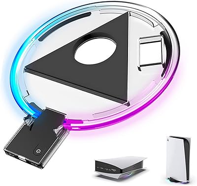 Skido vertical support base for PlayStation 5 with RGB LED lighting and 4 lighting modes and support for joystick.. Your complete shopping solution, DIAYTAR NIGERIA delivers variety and value within the week.