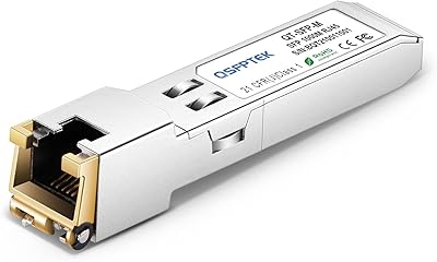 Gigabit emitter Gigabit in copper QSFPTEK 1000Base-T SFP RJ45 for Cisco GLC-T/GLC-TE/SFP-GE-T, UBIQUITI UF-RJ45-1G, Netgear, other open switches, up to 100 meters.. Transform your online shopping experience with DIAYTAR NIGERIA's affordable and diverse marketplace.