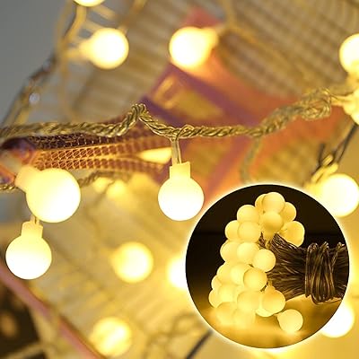 Series of flashing lights with Beauty Home batteries, 2 Waterproof warm white modes for interior, exterior, patio, wedding, bedroom, wall decoration, Ramadan (ball).. Big savings, small wait times — shop now at DIAYTAR Nigeria.
