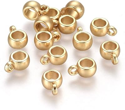 Crafts Daddy 100 pieces of pearls in 18 -carat fine gold alloy, 9x6mm charms for the manufacture of jewelry, bracelets, necklaces.. DIAYTAR NIGERIA delivers affordability and convenience with every purchase, shipped within the week.