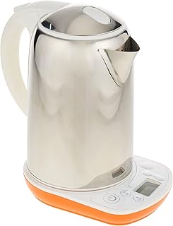 Crownline wireless kettle, silver/orange, 1.8 l, kt-209 'guarantee of the manufacturer of at least a year' '.. Fast delivery is our promise — DIAYTAR Nigeria keeps it real.