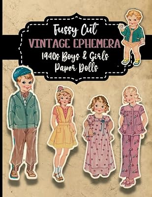 Vintage Ephemera Fussy Cuts Boy and Daughter's Paper Dolls from the 1940s: for unwanted journalization projects, Scrapbooking and PapeRcraft.. Shop like never before with DIAYTAR NIGERIA's comprehensive marketplace and budget-friendly shipping.