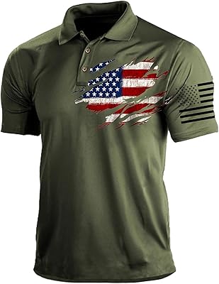 Polo Printed American Flag For Men, Short T-Svery T-shirts with Tactical Sports of Outdoor Summer Sports.. Join millions of satisfied shoppers using DIAYTAR Nigeria every day.