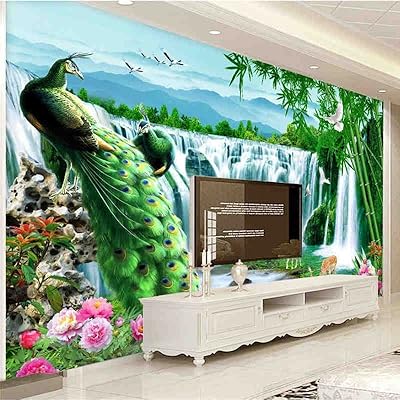 Personalized 3D wallpaper Chinese style peacock Cascade Landscape Wall Photo Bedroom Decor Decor At Home Wallpapers 3D.. Experience retail therapy without the financial stress at DIAYTAR NIGERIA's affordable e-commerce platform.