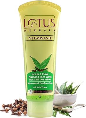 Cleaner cleaning for the neem face and Lotus Herbals cloves with active neem slices, cream.. Save time and money with DIAYTAR Nigeria’s online store.